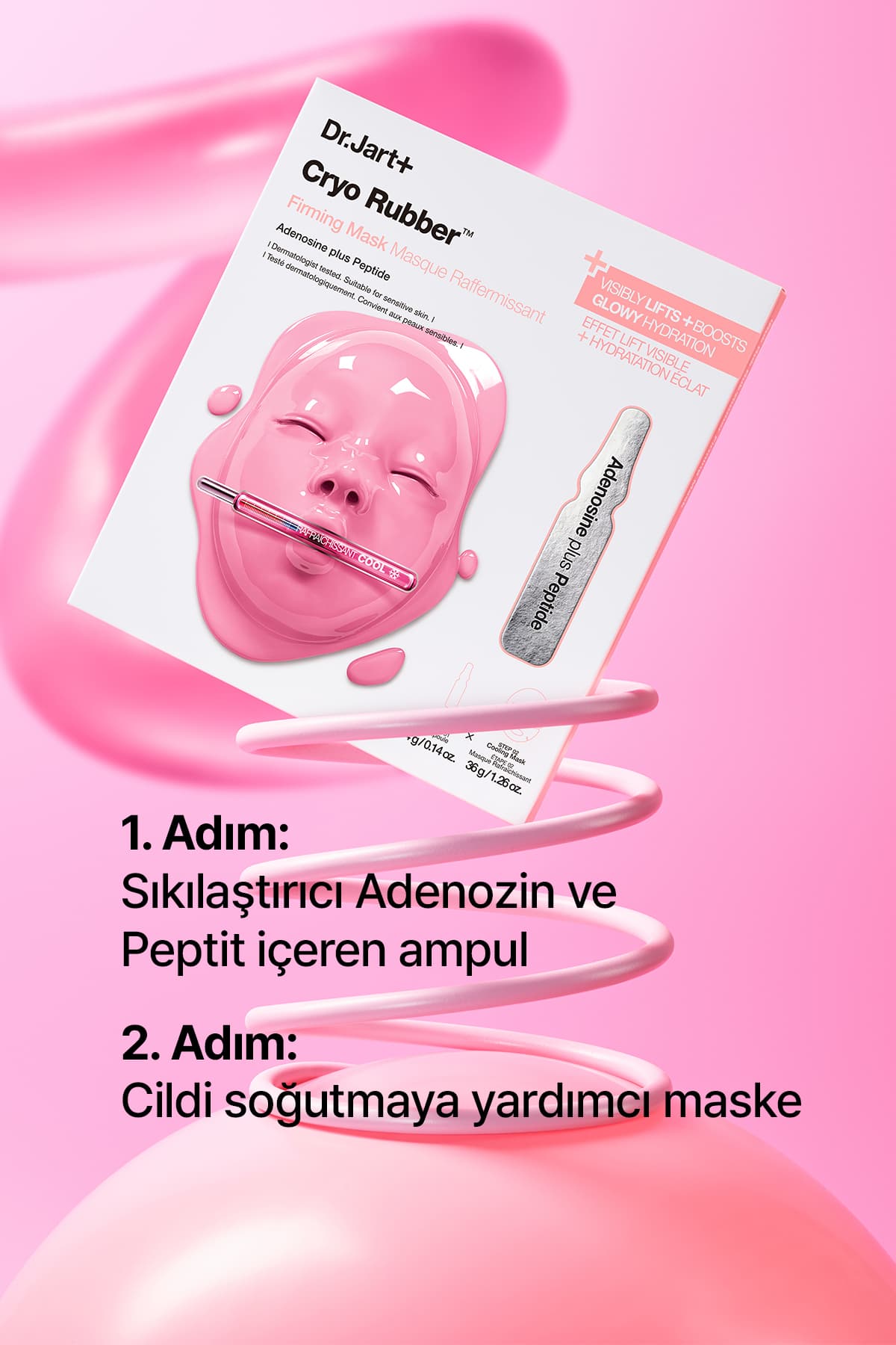 ماسک سفتکننده Dr.Jart+ Cryo Rubber حاوی آدنوزین و پپتید 40GM/1.4OZ ماسک سفتکننده Dr.Jart+ Cryo Rubber حاوی آدنوزین و پپتید 40GM/1.4OZ