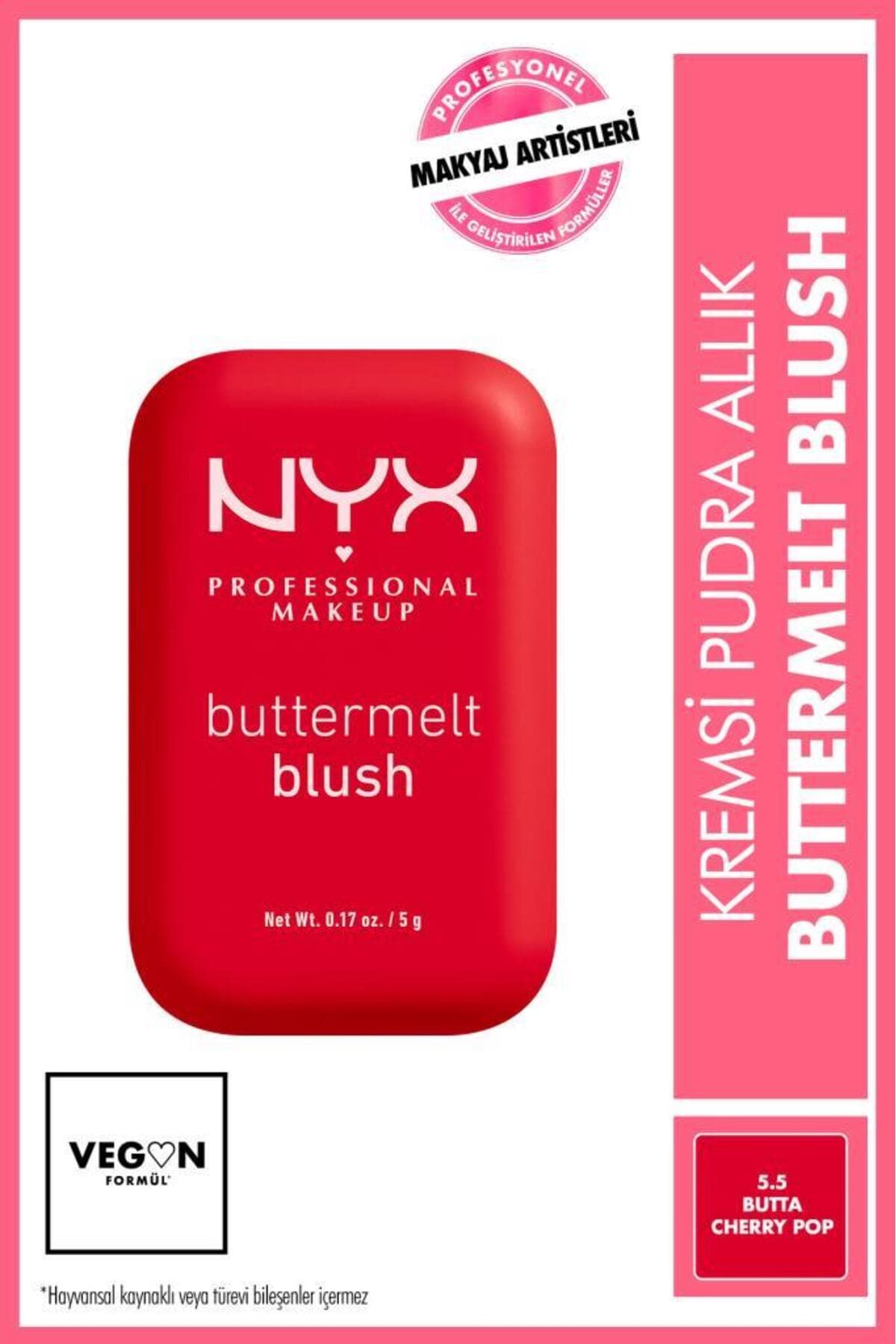 رژگونه کرمی پودری NYX Professional Makeup Buttermelt Blush 5.5 Butta Cherry Pop رژگونه کرمی پودری NYX Professional Makeup Buttermelt Blush 5.5 Butta Cherry Pop