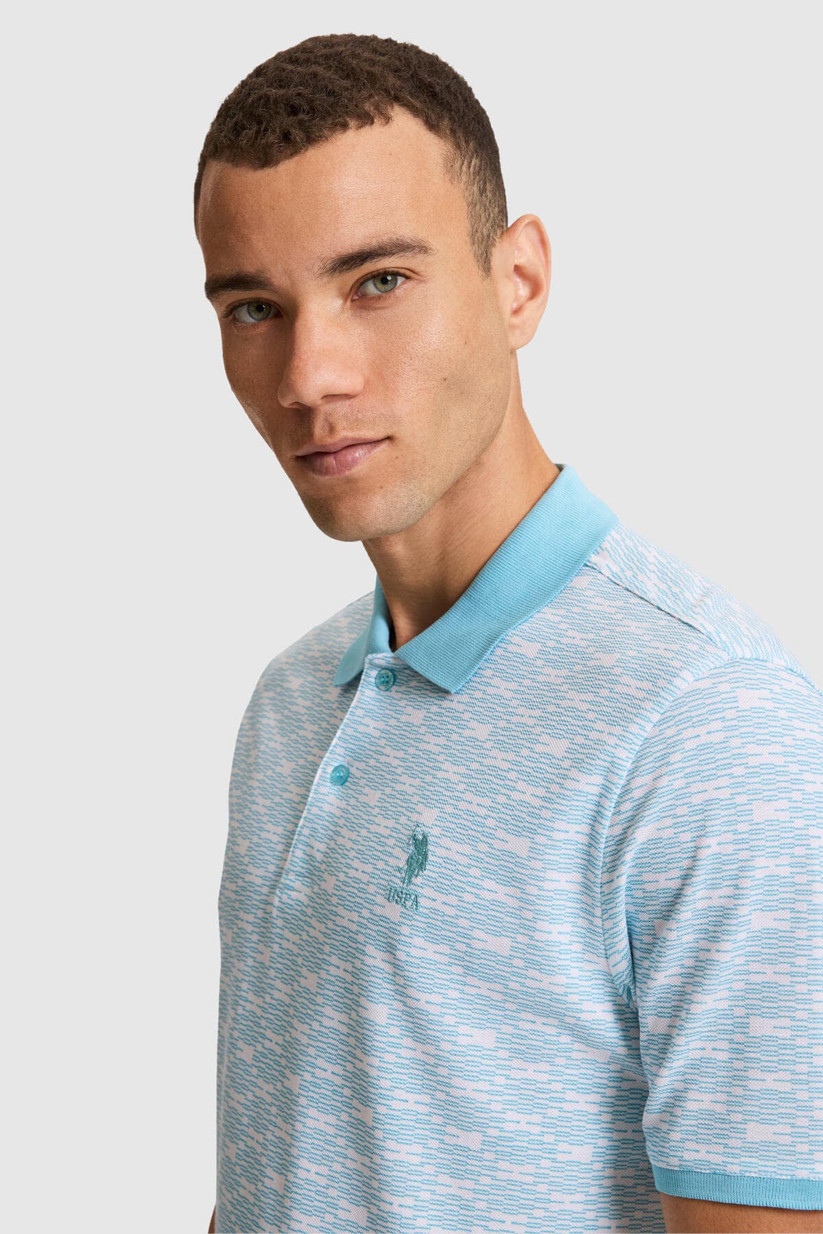 تیشرت مردانه U.S. Polo Assn. Aqua فیت معمولی یقه پولو مدل 50326959-VR007 تیشرت مردانه U.S. Polo Assn. Aqua فیت معمولی یقه پولو مدل 50326959-VR007