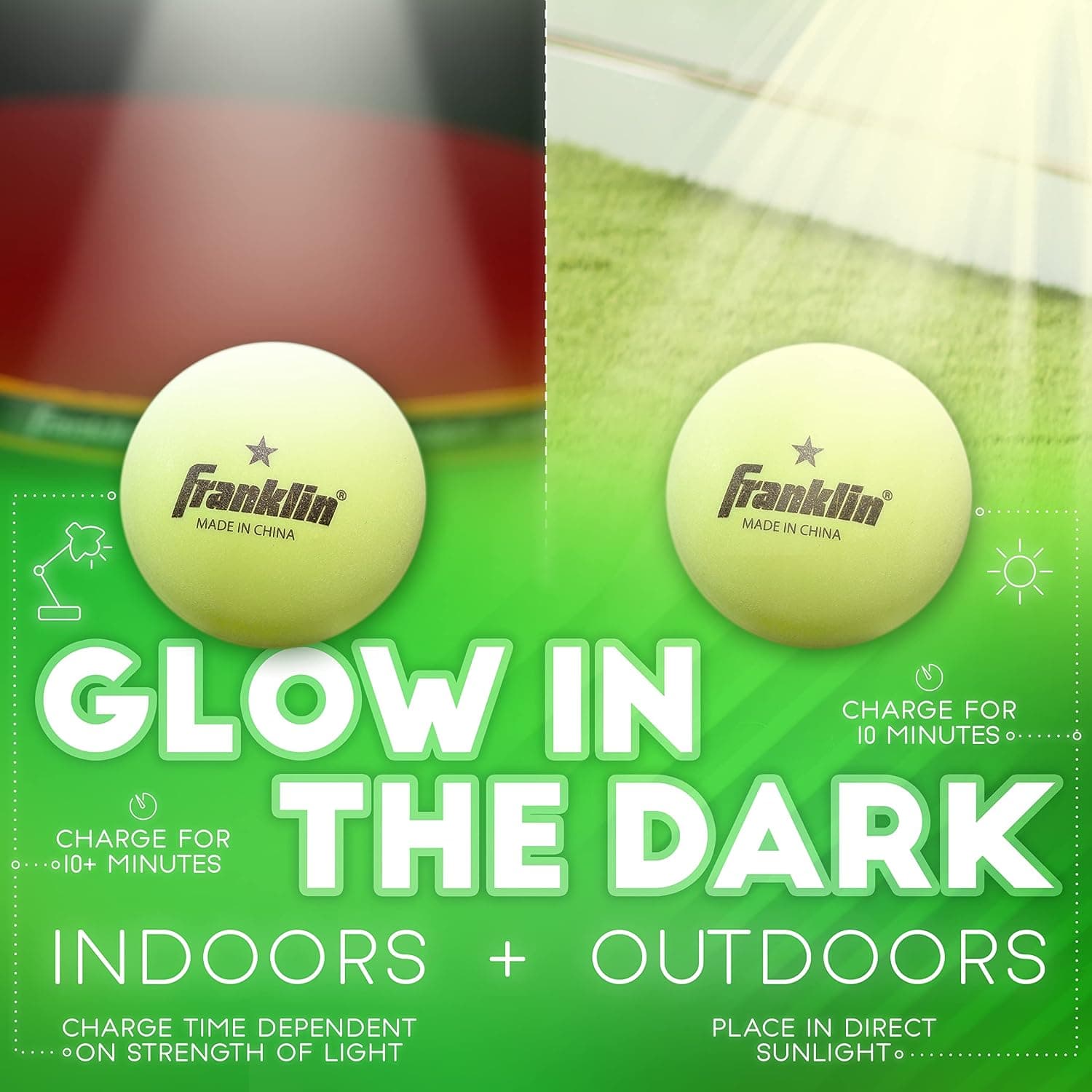 توپ تنیس روی میز Franklin Sports با سایز و وزن استاندارد 40mm یکستاره، بستههای چندتایی و خانوادگی توپ تنیس روی میز Franklin Sports با سایز و وزن استاندارد 40mm یکستاره، بستههای چندتایی و خانوادگی
