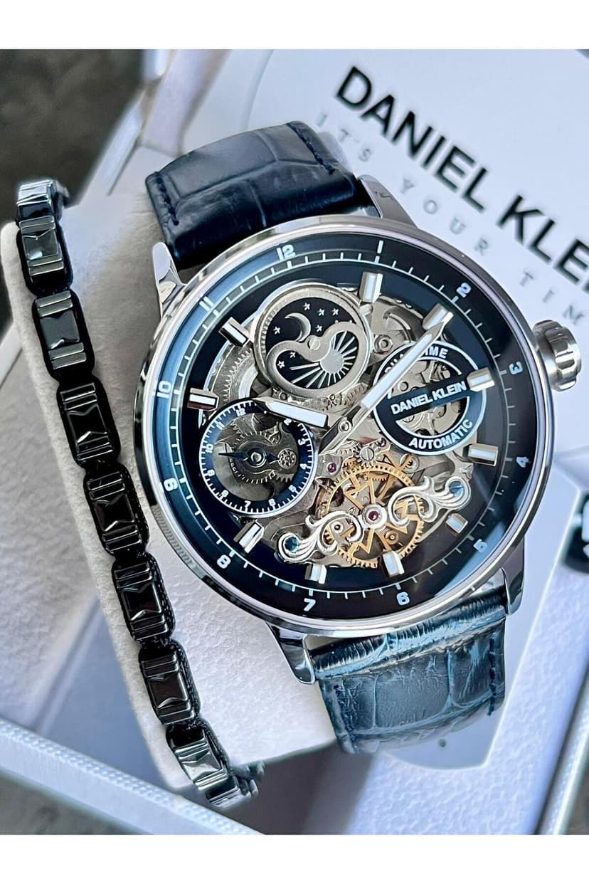 ساعت مچی مردانه Daniel Klein اتوماتیک بند چرمی ضد آب 3 ATM ساعت مچی مردانه Daniel Klein اتوماتیک بند چرمی ضد آب 3 ATM