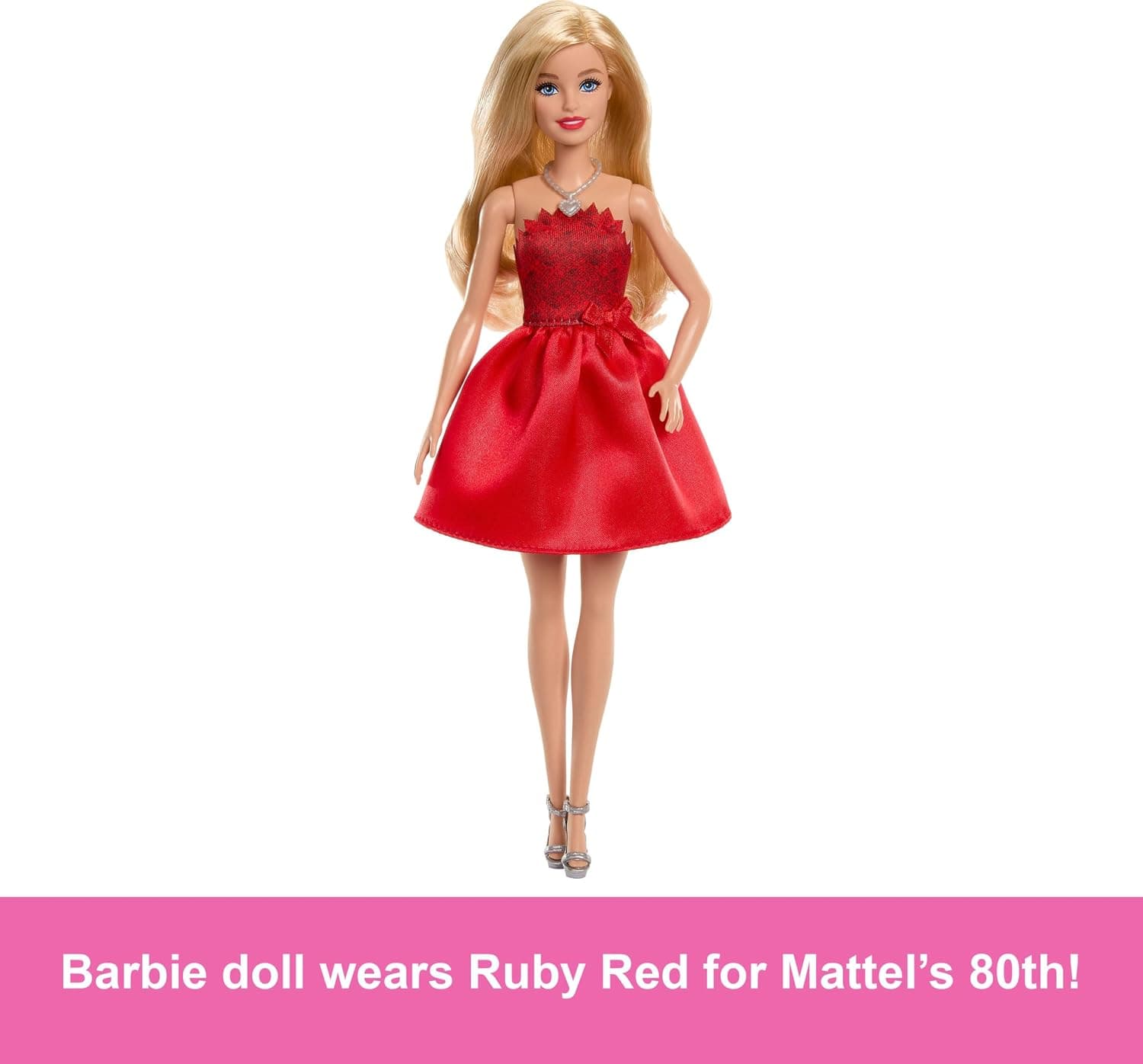 عروسک Barbie Ruby Red مدل Mattel 80th Anniversary عروسک Barbie Ruby Red مدل Mattel 80th Anniversary