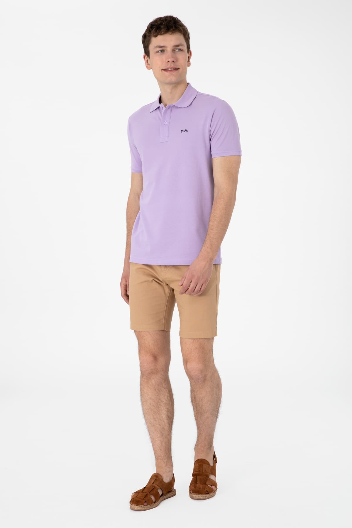 تیشرت مردانه U.S. Polo Assn. فیت معمولی یقه پولو بنفش ساده مدل 50306007-VR034 تیشرت مردانه U.S. Polo Assn. فیت معمولی یقه پولو بنفش ساده مدل 50306007-VR034