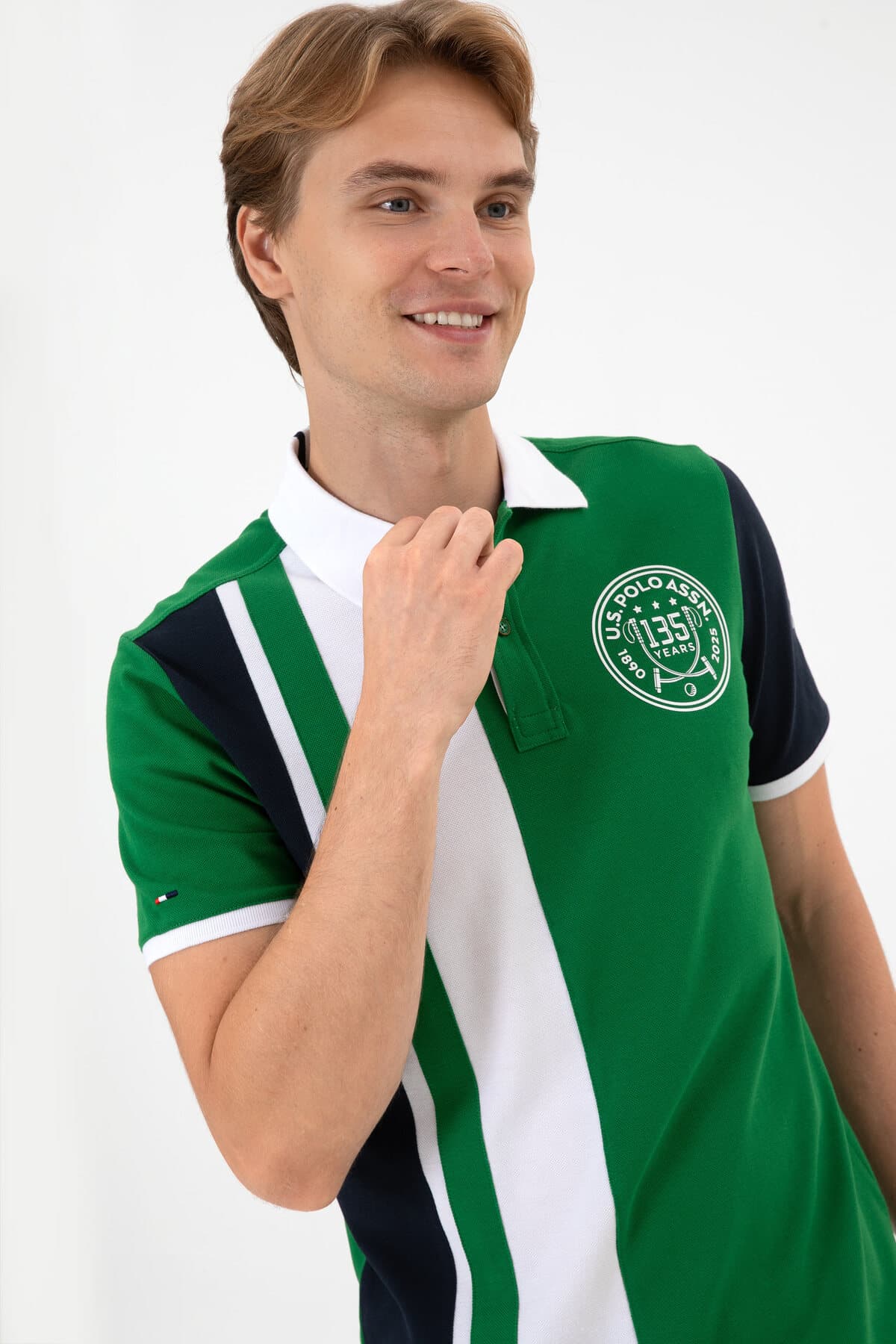 تیشرت مردانه U.S. Polo Assn. فیت معمولی یقه پولو سبز مدل 50299800-VR054 تیشرت مردانه U.S. Polo Assn. فیت معمولی یقه پولو سبز مدل 50299800-VR054