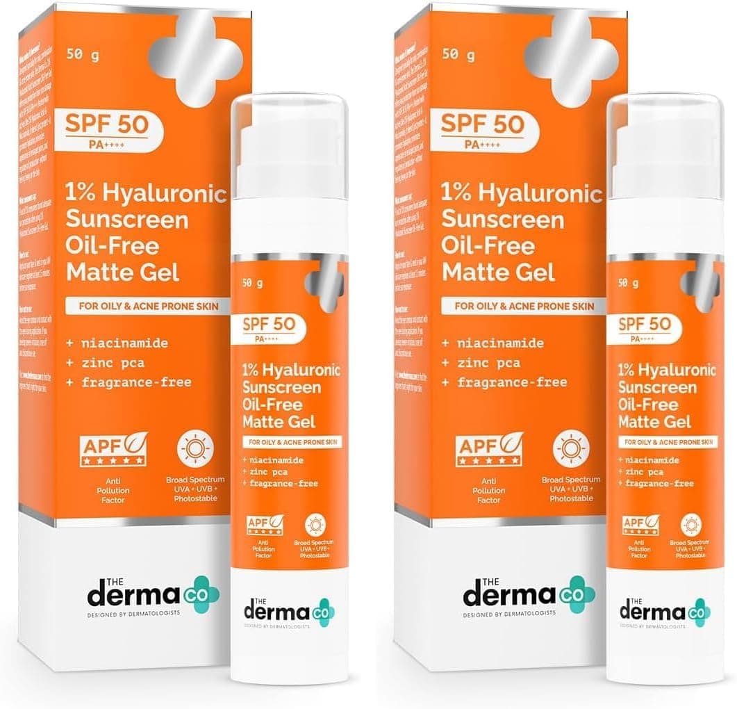 ضد آفتاب The Derma Co 1% Hyaluronic Aqua Gel SPF 50 PA++++ بدون چربی 50g ضد آفتاب The Derma Co 1% Hyaluronic Aqua Gel SPF 50 PA++++ بدون چربی 50g