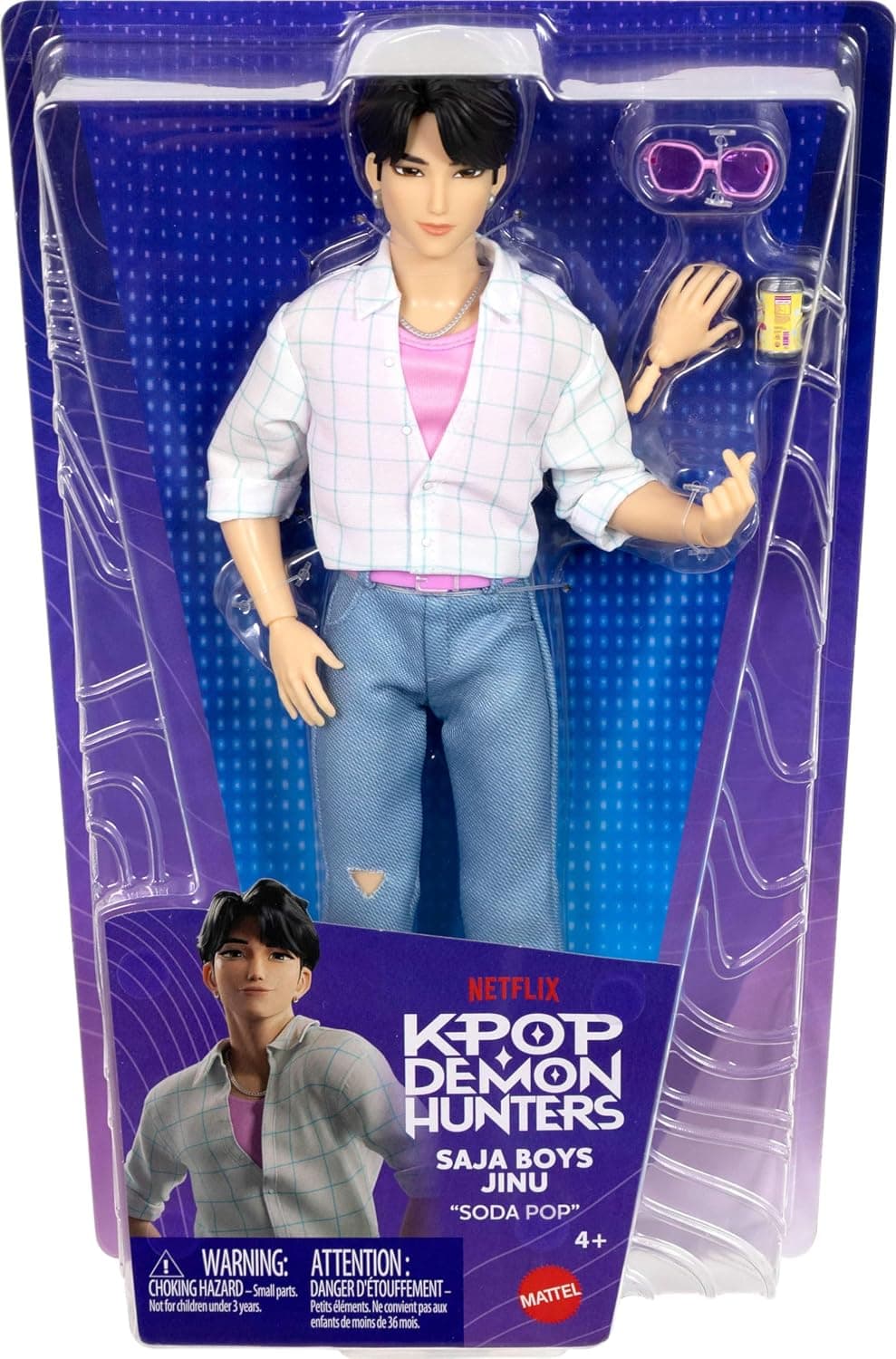 فیگور کاراکتر اصلی Mattel سری K POP Demon Hunters Jinu فیگور کاراکتر اصلی Mattel سری K POP Demon Hunters Jinu