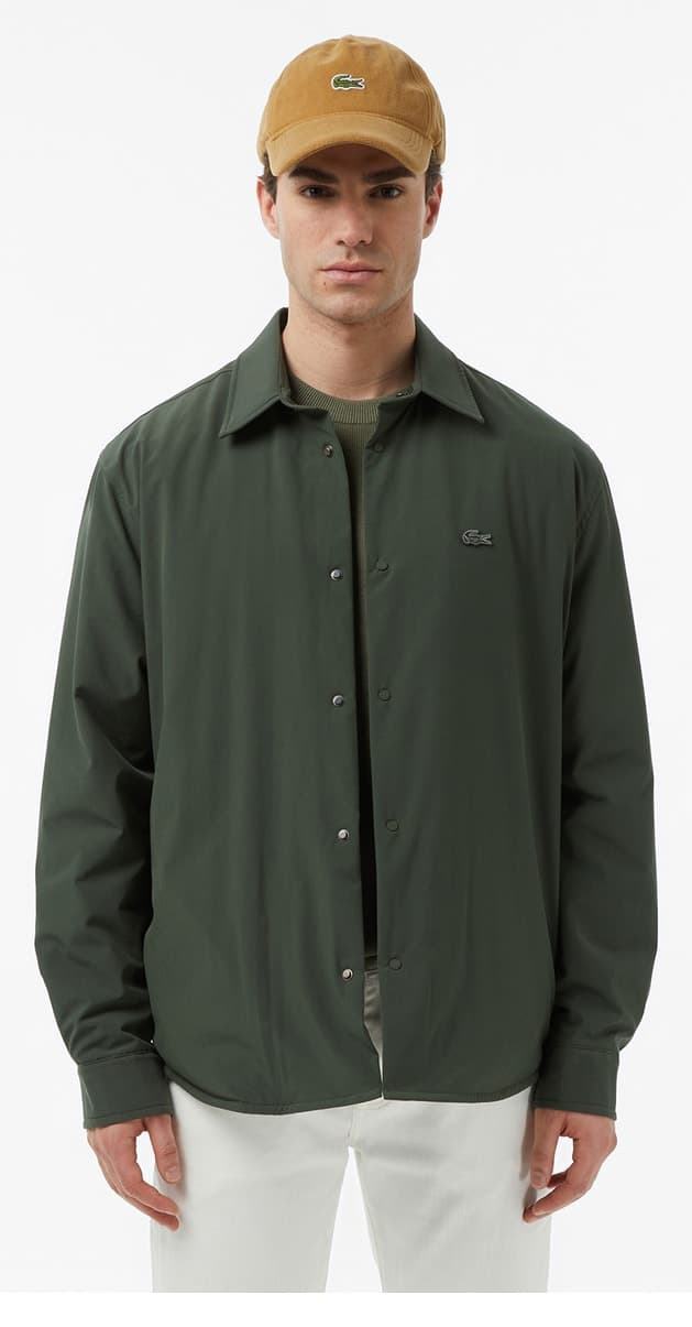 پیراهن رویی مردانه Lacoste فیت اورسایز خاکی پیراهن رویی مردانه Lacoste فیت اورسایز خاکی