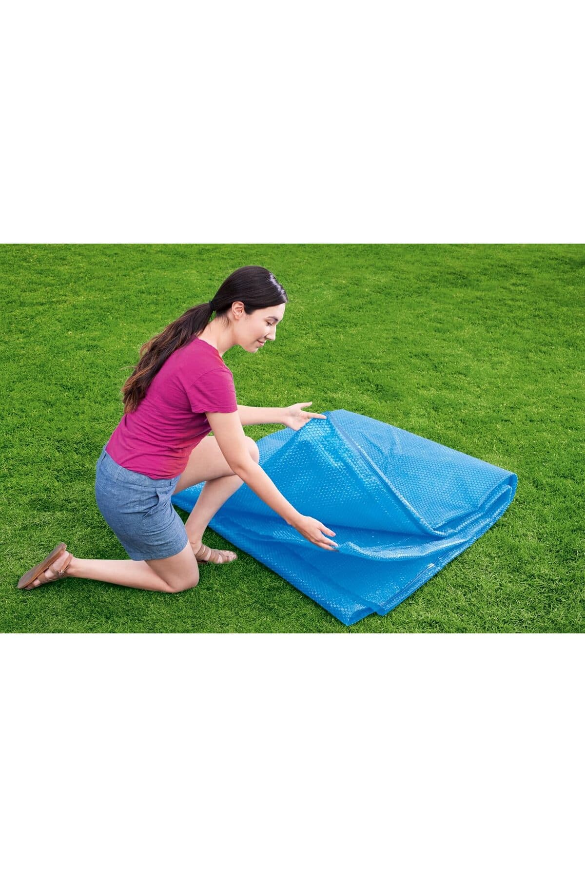 روکش خورشیدی پلیاتیلنی Bestway آبی گرد 462 cm روکش خورشیدی پلیاتیلنی Bestway آبی گرد 462 cm