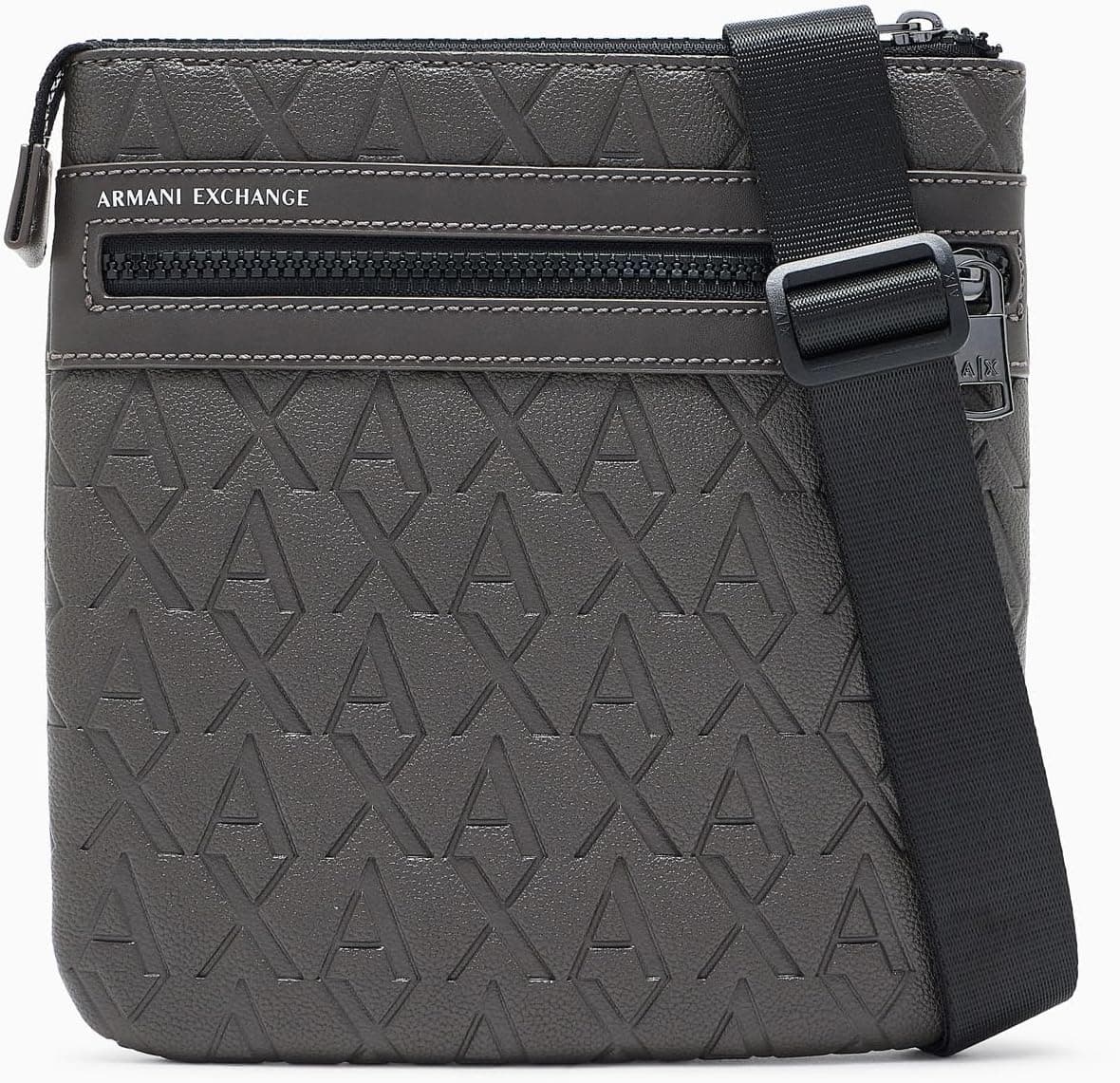 کیف پستچی مردانه Armani Exchange مشکی و خاکی مدل XM002651 کیف پستچی مردانه Armani Exchange مشکی و خاکی مدل XM002651
