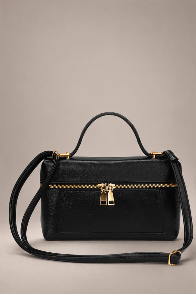 کیف دستی و دوشی زنانه Housebags فرم جعبهای مشکی با بند مورب مدل REF.8392093 کیف دستی و دوشی زنانه Housebags فرم جعبهای مشکی با بند مورب مدل REF.8392093