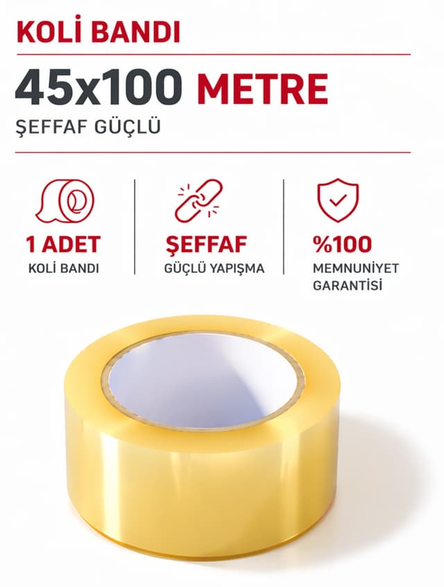 نوار چسب کارتن Fotografyabaskı شفاف 45 mm × 100 mt با چسبندگی قوی غیرپارهشونده 1 عدد نوار چسب کارتن Fotografyabaskı شفاف 45 mm × 100 mt با چسبندگی قوی غیرپارهشونده 1 عدد