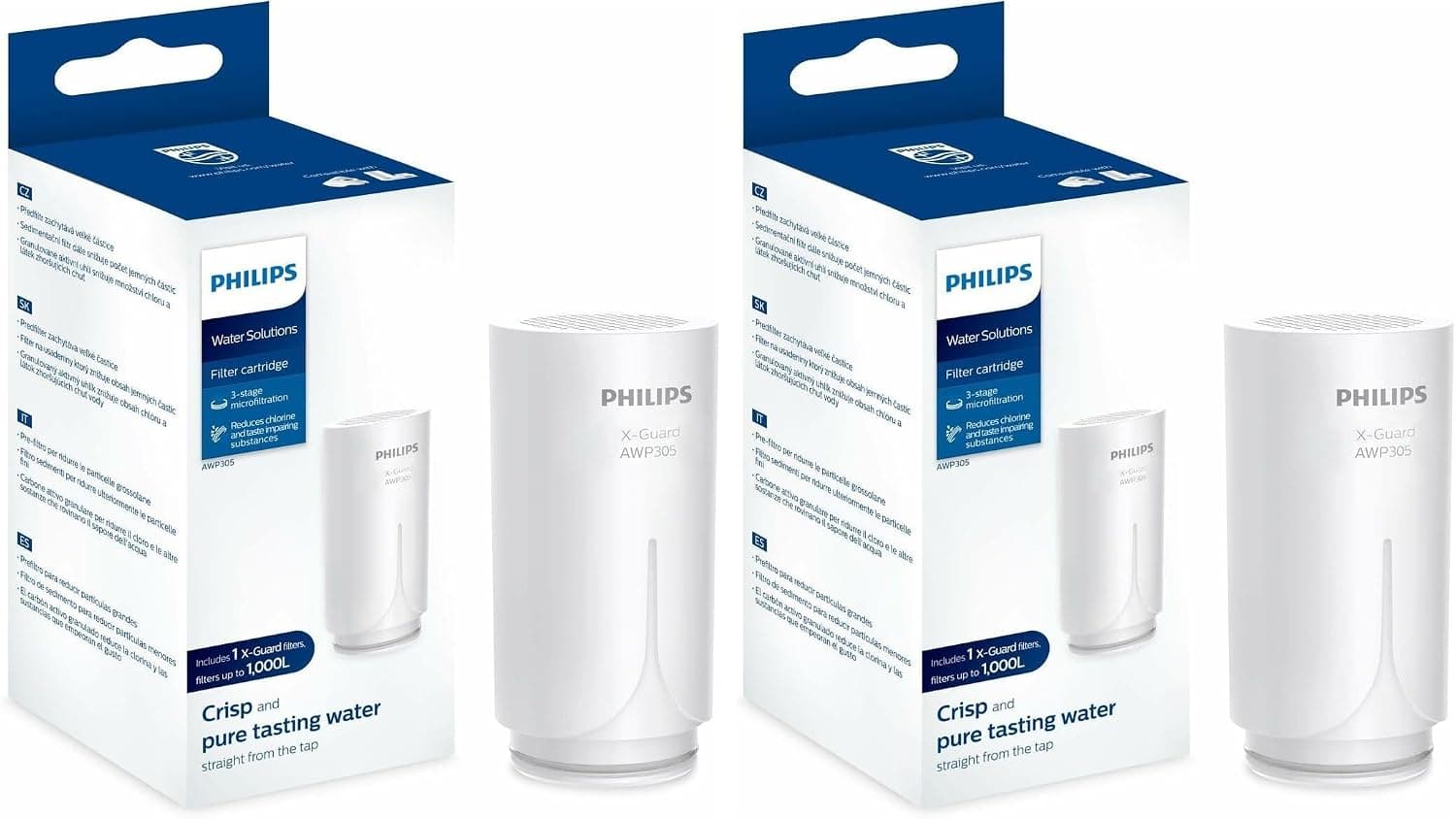کارتریج فیلتر آب Philips Water X-Guard روی شیر کارتریج فیلتر آب Philips Water X-Guard روی شیر
