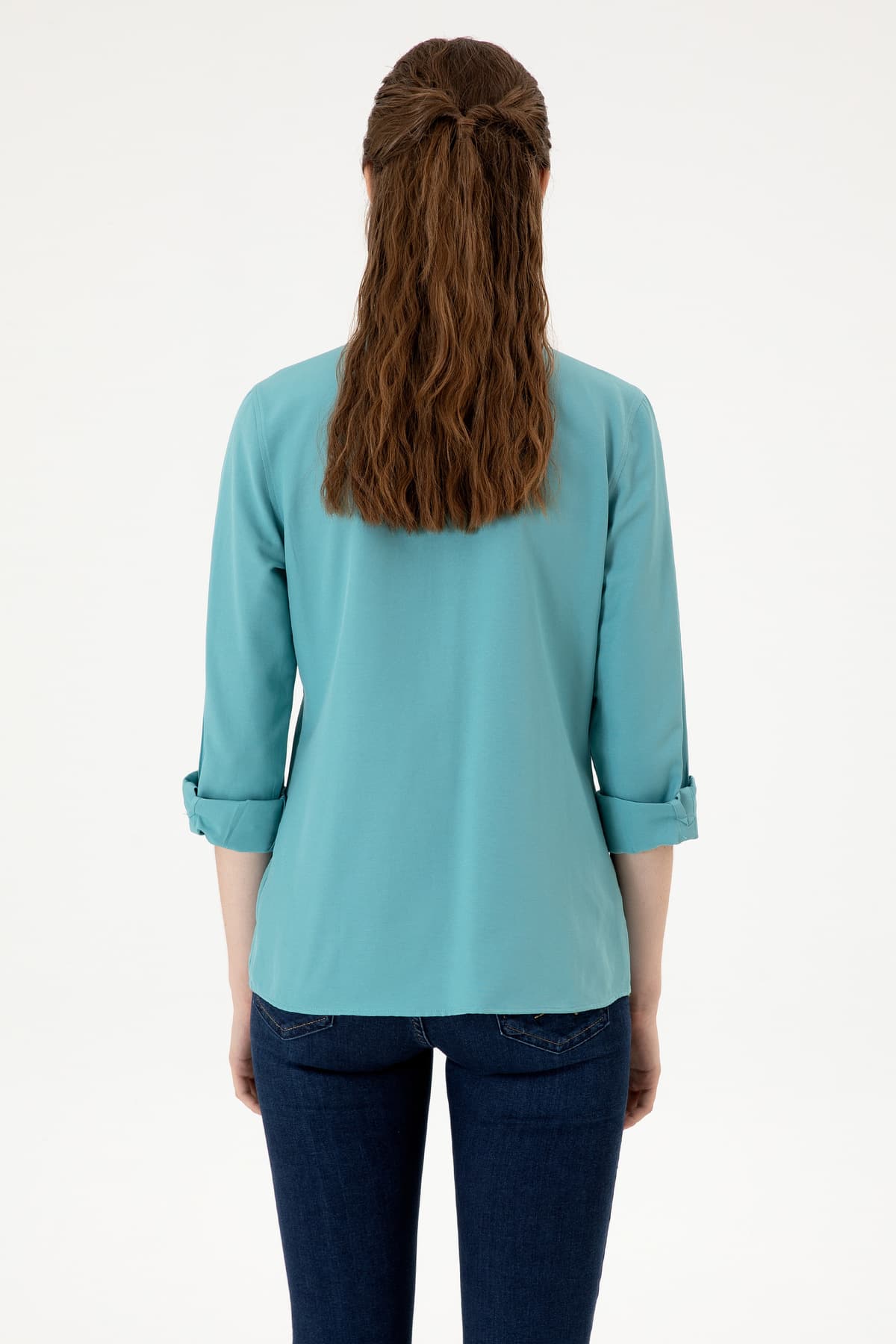 پیراهن زنانه U.S. Polo Assn. نعنایی آستین بلند بیسیک مدل 50316711-VR152 پیراهن زنانه U.S. Polo Assn. نعنایی آستین بلند بیسیک مدل 50316711-VR152