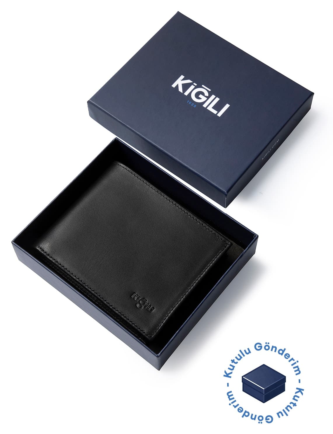 کیف پول جاکارتی تخت Kiğılı چرم اصل با محفظه پول و جعبه هدیه کیف پول جاکارتی تخت Kiğılı چرم اصل با محفظه پول و جعبه هدیه