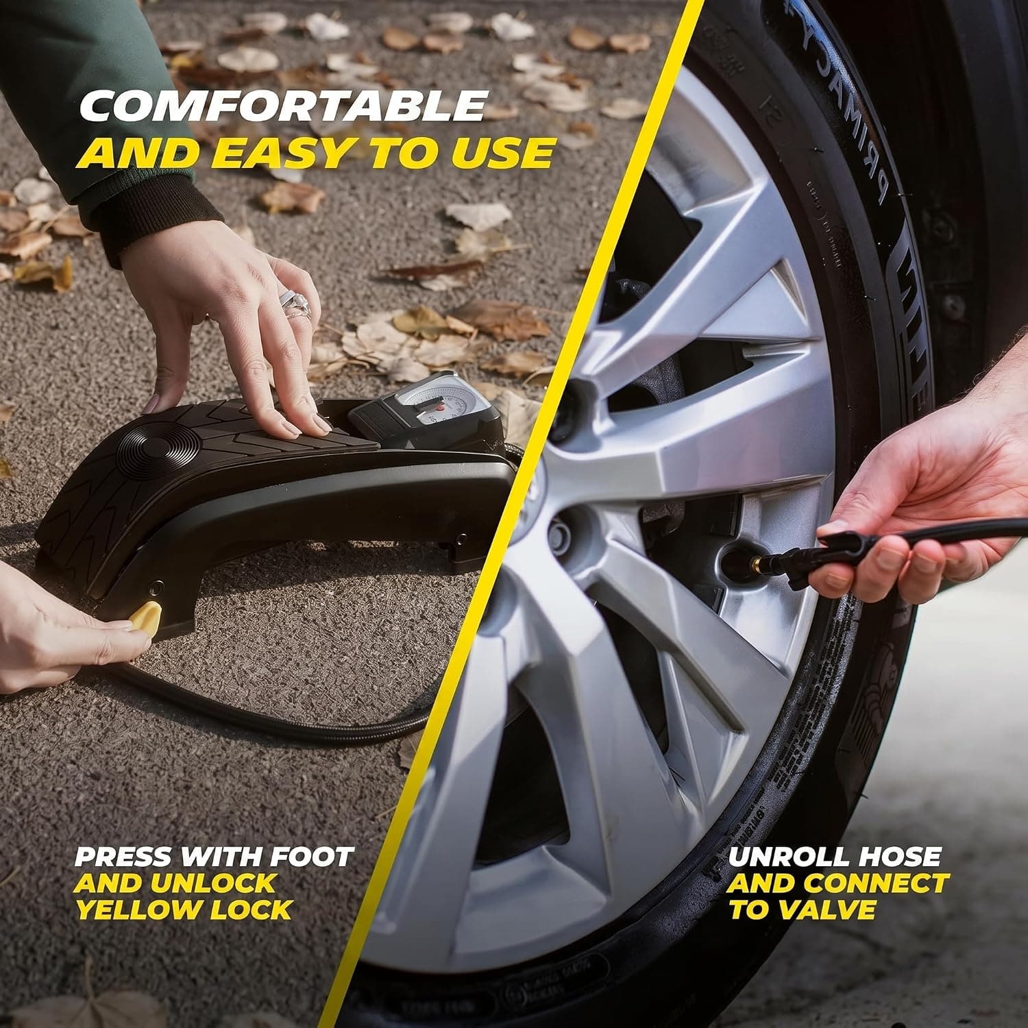تلمبه باد پایی MICHELIN با نشانگر فشار مدل MC12204 تلمبه باد پایی MICHELIN با نشانگر فشار مدل MC12204
