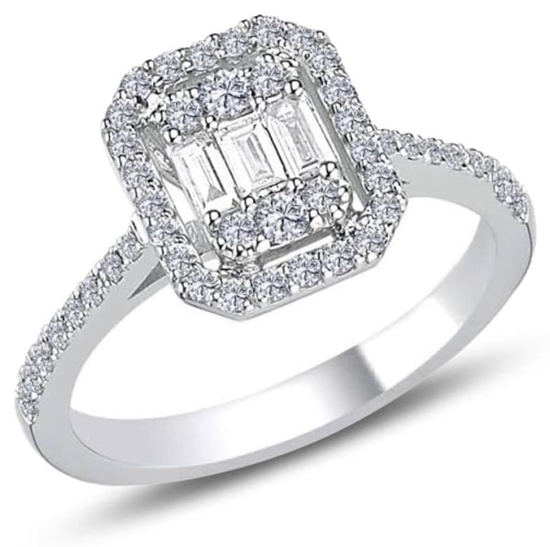 انگشتر زنانه Söğütlü Silver نقره روکش رودیوم راهراه نگین باگت مدل Sgtl10276-20 انگشتر زنانه Söğütlü Silver نقره روکش رودیوم راهراه نگین باگت مدل Sgtl10276-20
