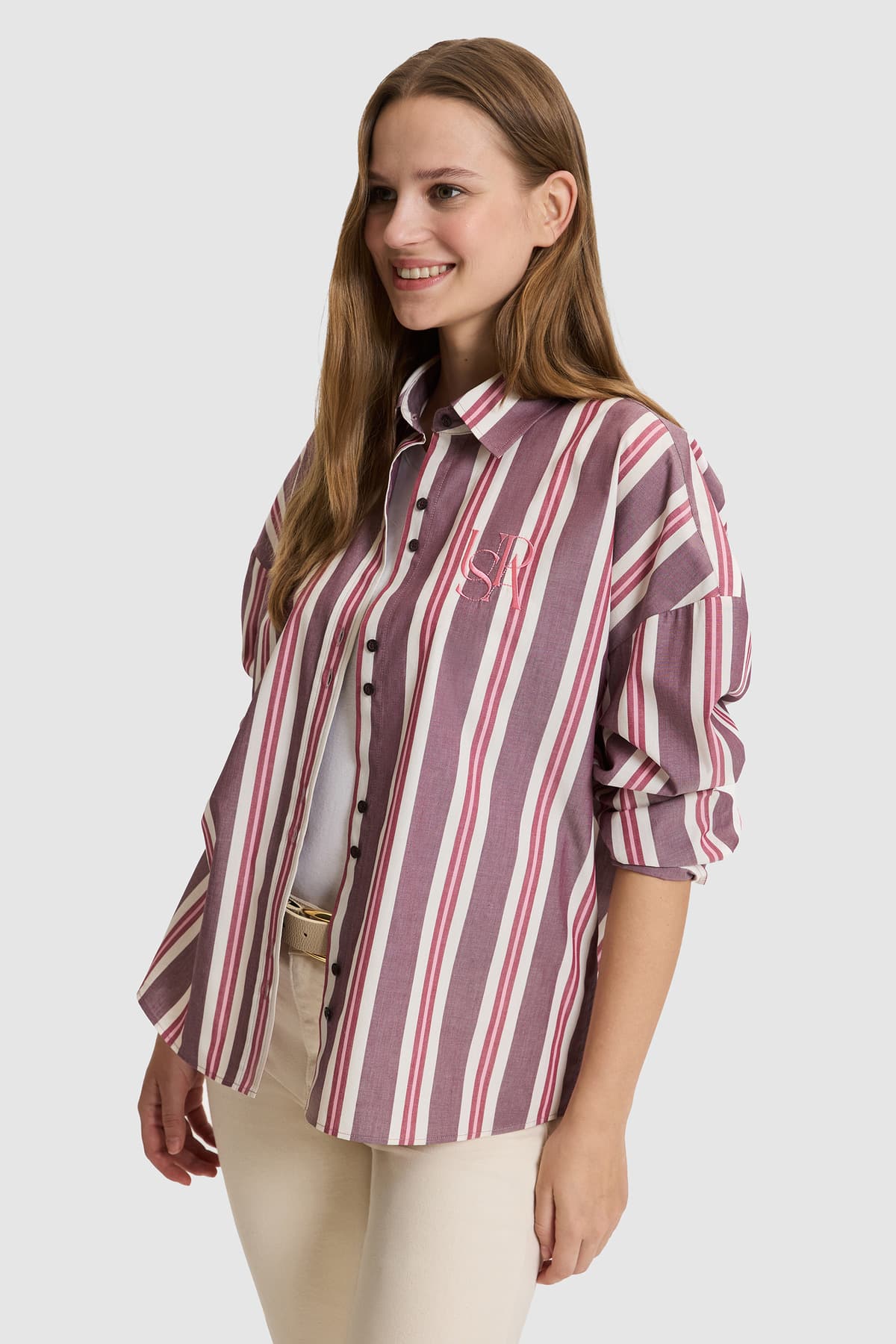 پیراهن زنانه U.S. Polo Assn. آستین بلند رنگ زرشکی مدل 50332418-VR180 پیراهن زنانه U.S. Polo Assn. آستین بلند رنگ زرشکی مدل 50332418-VR180
