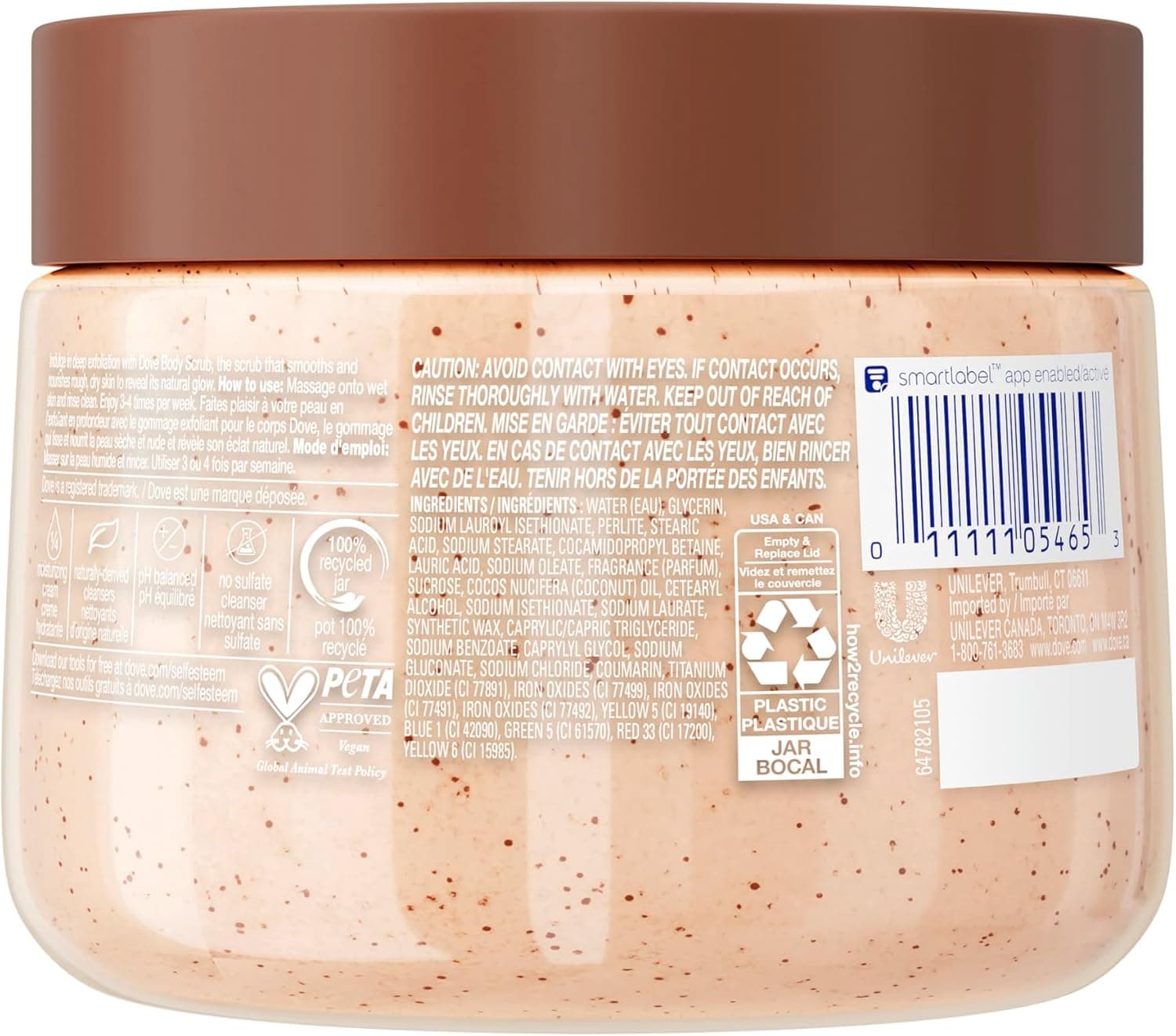 اسکراب بدن Dove با شکر قهوهای و کره نارگیل 15 oz اسکراب بدن Dove با شکر قهوهای و کره نارگیل 15 oz