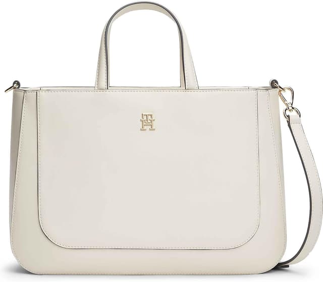 کیف دستی زنانه Tommy Hilfiger کرم نرم مدل TH GLAM SATCHEL OS کیف دستی زنانه Tommy Hilfiger کرم نرم مدل TH GLAM SATCHEL OS