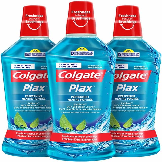 دهانشویه نعناع فلفلی Colgate Plax مدل 500 ml (Pack of 3) دهانشویه نعناع فلفلی Colgate Plax مدل 500 ml (Pack of 3)