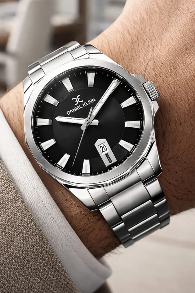 ساعت مچی مردانه Daniel Klein با تقویم بند فولادی نقرهای-مشکی مدل zmdk1133 ساعت مچی مردانه Daniel Klein با تقویم بند فولادی نقرهای-مشکی مدل zmdk1133