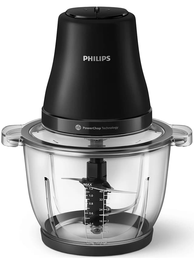 خردکن Philips سری 3000 با توان 500 W، قابلیت خردکردن PowerChop، کاسه 2Lt و 2 سرعت مدل HR1502/00 خردکن Philips سری 3000 با توان 500 W، قابلیت خردکردن PowerChop، کاسه 2Lt و 2 سرعت مدل HR1502/00