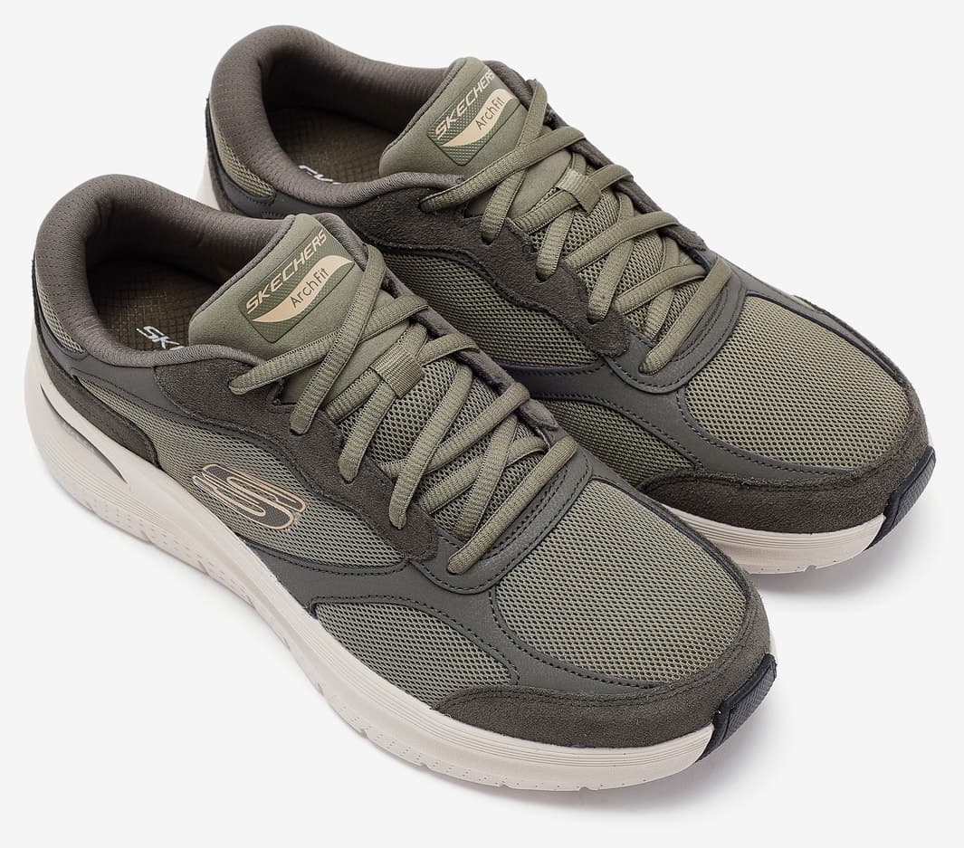 کفش ورزشی مردانه Skechers ARCH FIT 2.0 THE KEEP خاکی مدل 232702TK OLV کفش ورزشی مردانه Skechers ARCH FIT 2.0 THE KEEP خاکی مدل 232702TK OLV