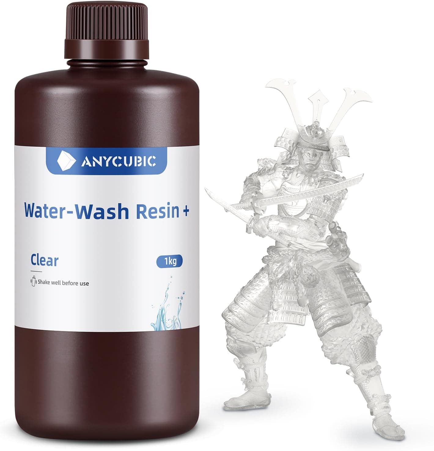 رزین پرینتر سه بعدی ANYCUBIC قابل شستشو با آب شفاف 1000g 405nm رزین پرینتر سه بعدی ANYCUBIC قابل شستشو با آب شفاف 1000g 405nm