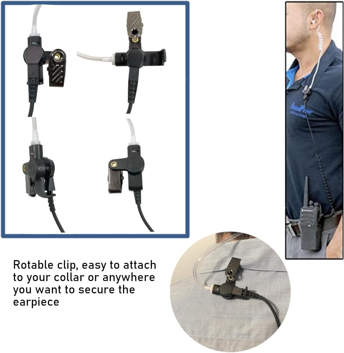 گوشی شنود Maximalpower با لوله آکوستیک شفاف 3,5 mm برای بیسیمهای دوطرفه، مدل RHF 617-1N، 3 بسته گوشی شنود Maximalpower با لوله آکوستیک شفاف 3,5 mm برای بیسیمهای دوطرفه، مدل RHF 617-1N، 3 بسته