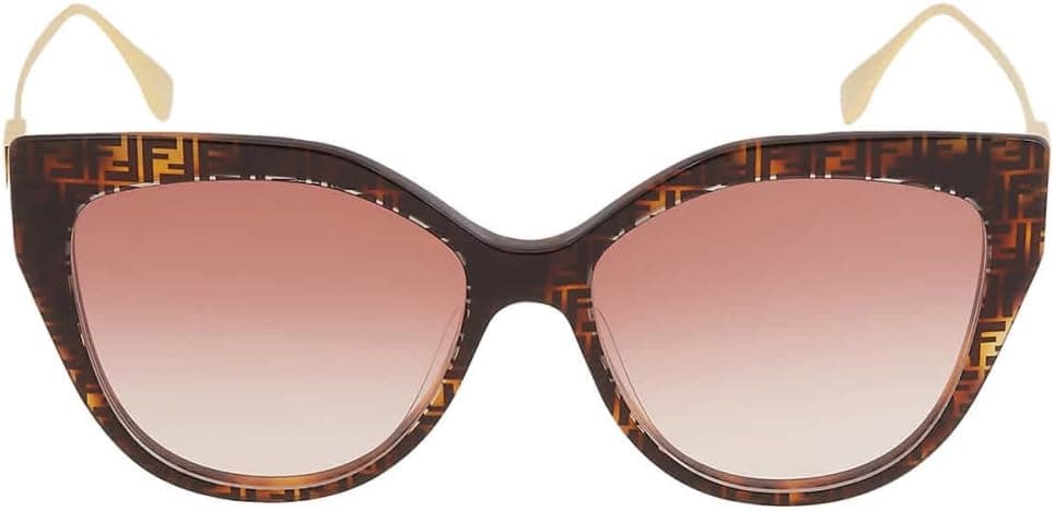 عینک آفتابی زنانه FENDI گربهای قهوهای روشن مدل FE40011U 55T 57 عینک آفتابی زنانه FENDI گربهای قهوهای روشن مدل FE40011U 55T 57