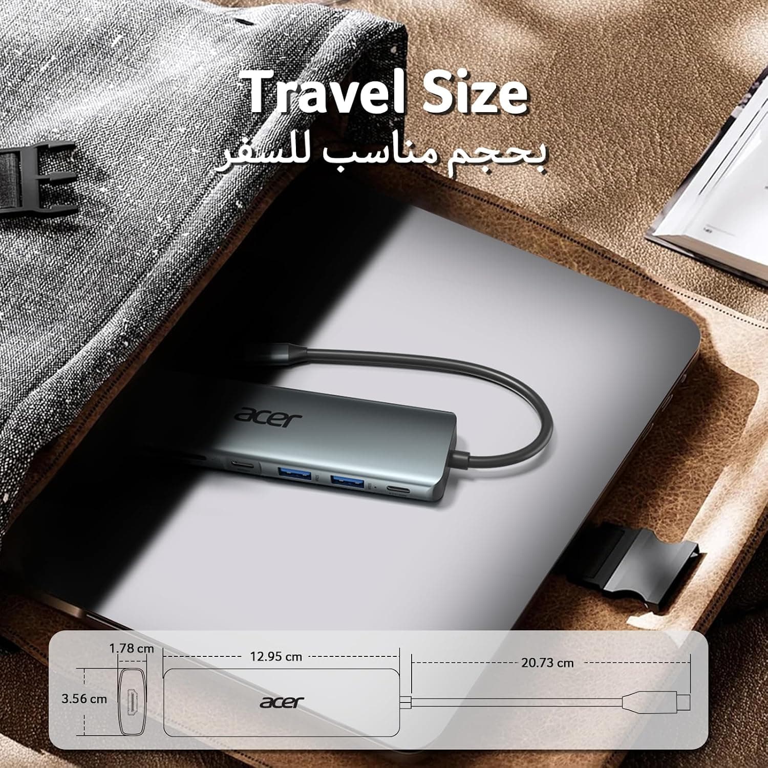 هاب USB-C هفتکاره Acer با خروجی 4K HDMI و کارتخوان SD هاب USB-C هفتکاره Acer با خروجی 4K HDMI و کارتخوان SD