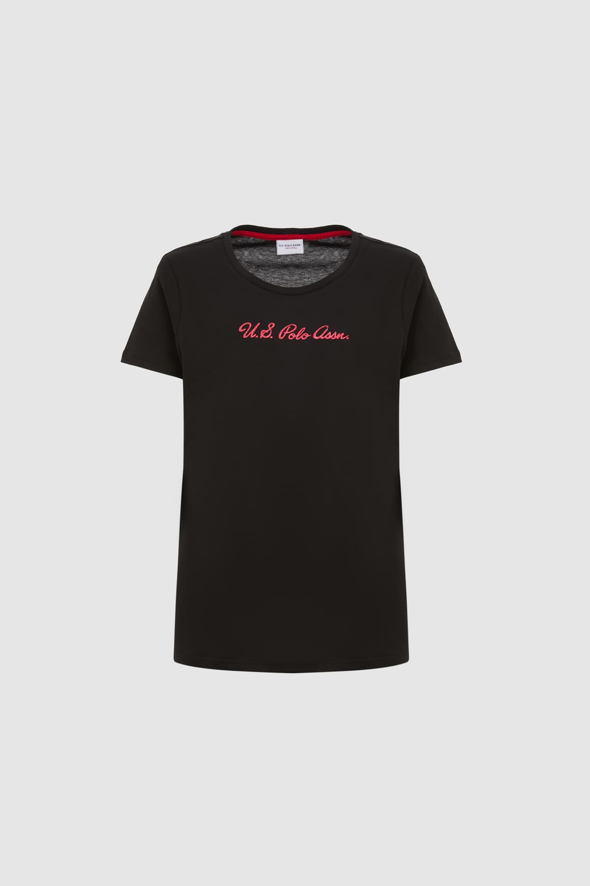 تیشرت زنانه U.S. Polo Assn. مشکی یقه گرد ساده مدل 50323450-VR046 تیشرت زنانه U.S. Polo Assn. مشکی یقه گرد ساده مدل 50323450-VR046