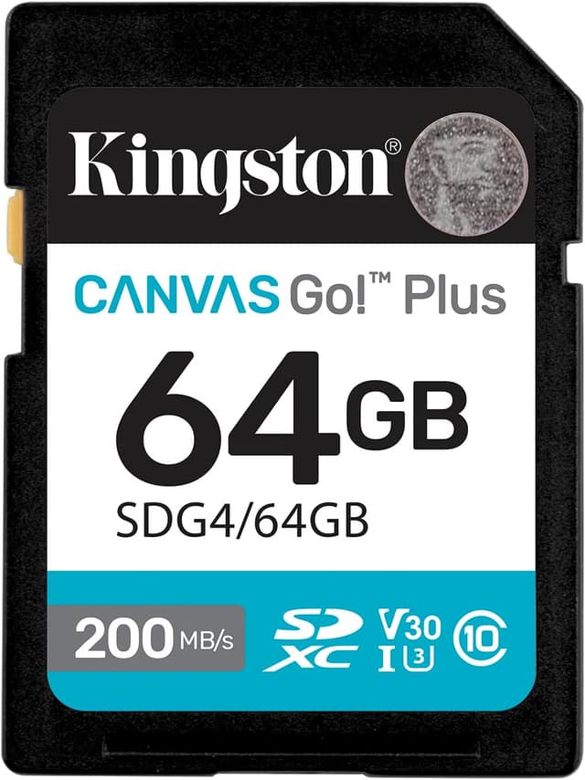کارت حافظه SD Kingston Canvas Go Plus 64GB تا 200MB/s مدل SDG4/64GB کارت حافظه SD Kingston Canvas Go Plus 64GB تا 200MB/s مدل SDG4/64GB