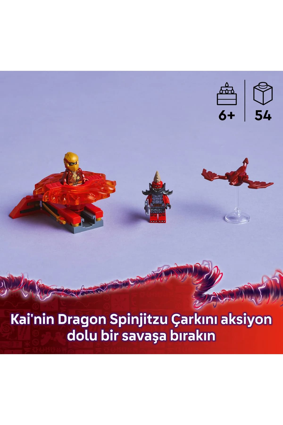 ست ساختنی 6+ لگو NINJAGO فرفره اژدهای Spinjitzu Kai مدل 71823 (54P) ست ساختنی 6+ لگو NINJAGO فرفره اژدهای Spinjitzu Kai مدل 71823 (54P)