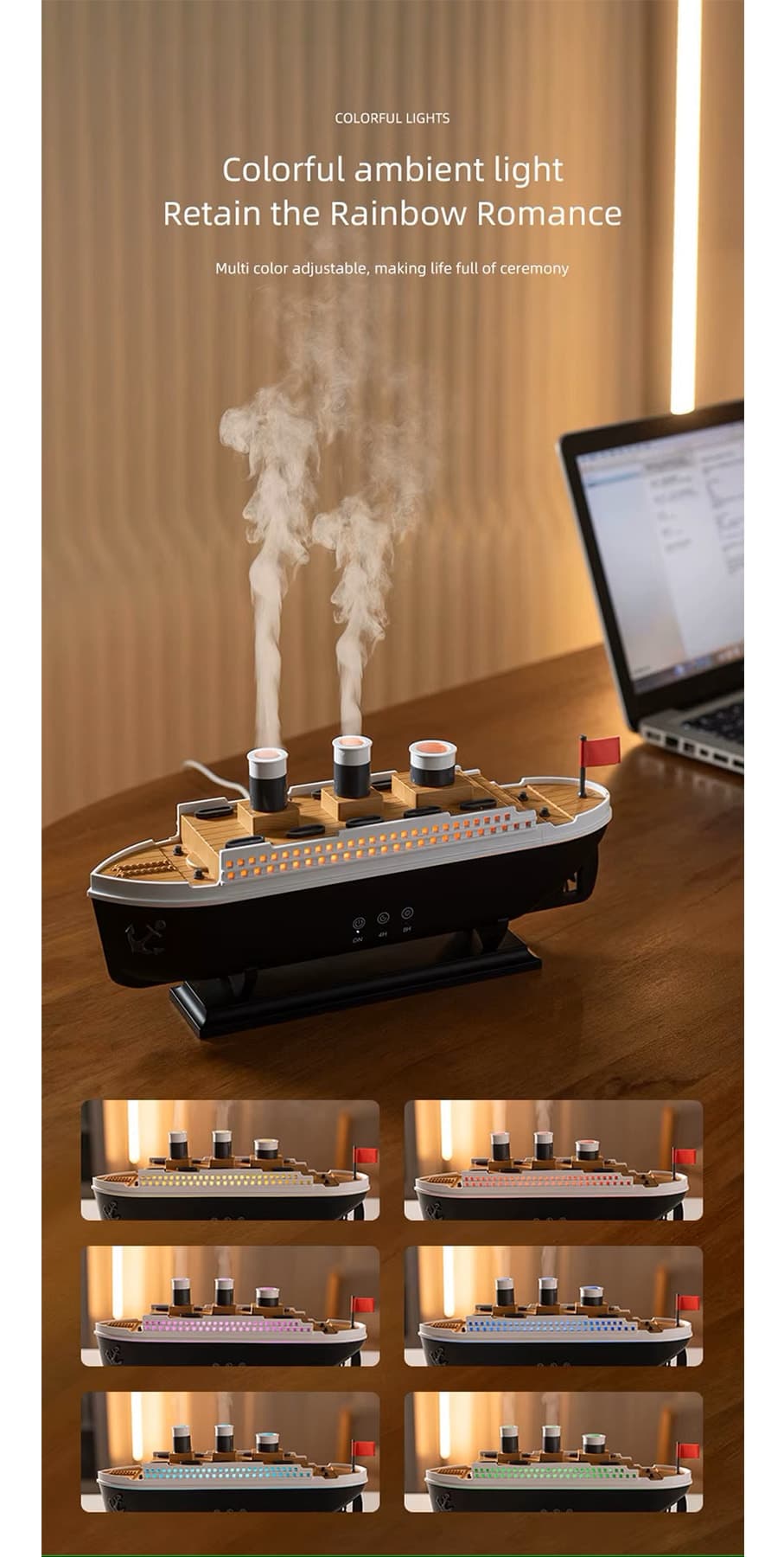 دستگاه بخور معطر TECHNOMEN طرح کشتی مدل Titanic دستگاه بخور معطر TECHNOMEN طرح کشتی مدل Titanic