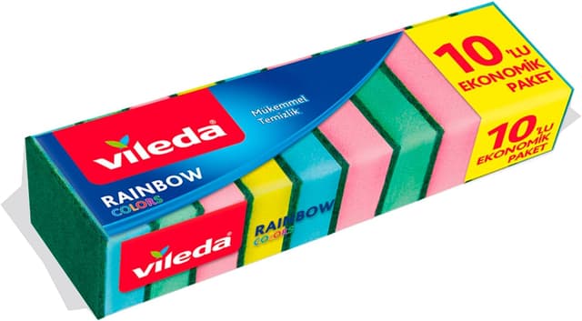اسفنج ظرفشویی Vileda بسته 10 عددی Rainbow اسفنج ظرفشویی Vileda بسته 10 عددی Rainbow