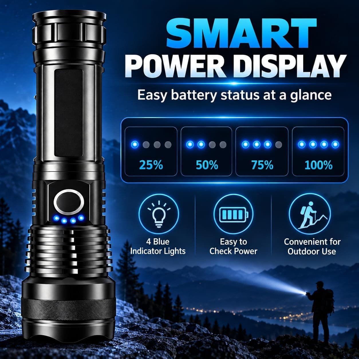 چراغقوه شارژی LED MSATECH زومدار و ضدآب 150000 Lumens چراغقوه شارژی LED MSATECH زومدار و ضدآب 150000 Lumens