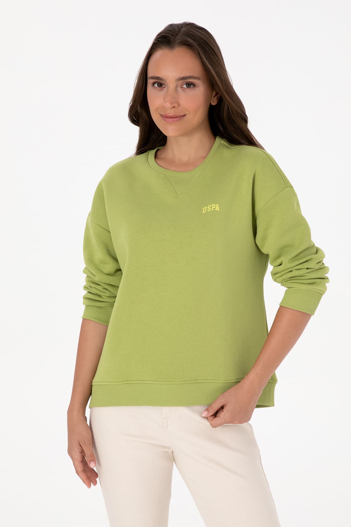 سوئیشرت زنانه U.S. Polo Assn. مسی شاردونی یقه گرد مدل 50313586-VR182 سوئیشرت زنانه U.S. Polo Assn. مسی شاردونی یقه گرد مدل 50313586-VR182