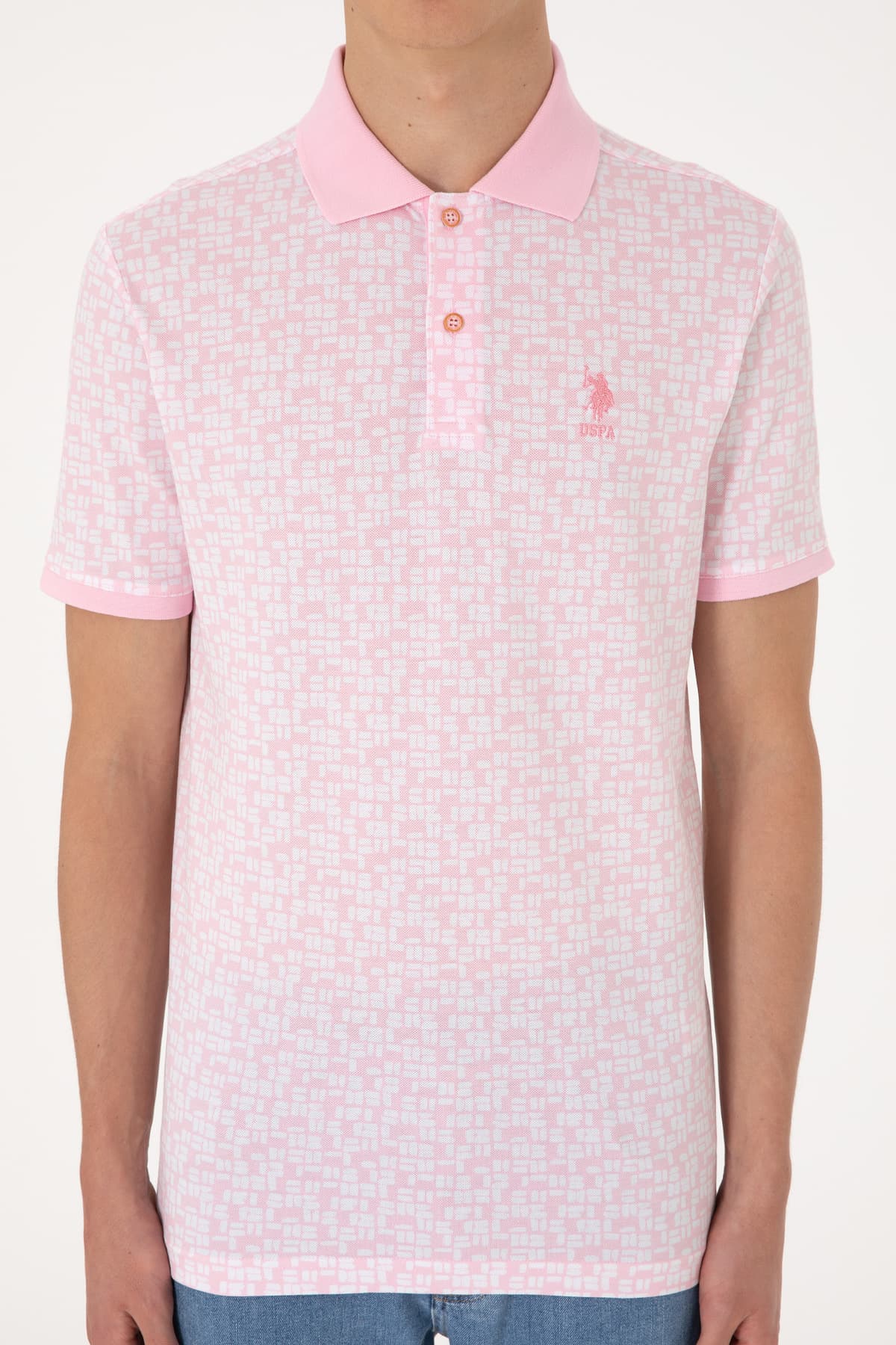 تیشرت مردانه U.S. Polo Assn. فیت معمولی یقه پولو صورتی روشن مدل 50306837-VR078 تیشرت مردانه U.S. Polo Assn. فیت معمولی یقه پولو صورتی روشن مدل 50306837-VR078
