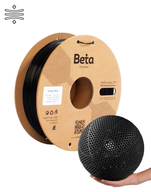 فیلامنت سه بعدی Beta Filament PEBA 90A مشکی فیلامنت سه بعدی Beta Filament PEBA 90A مشکی