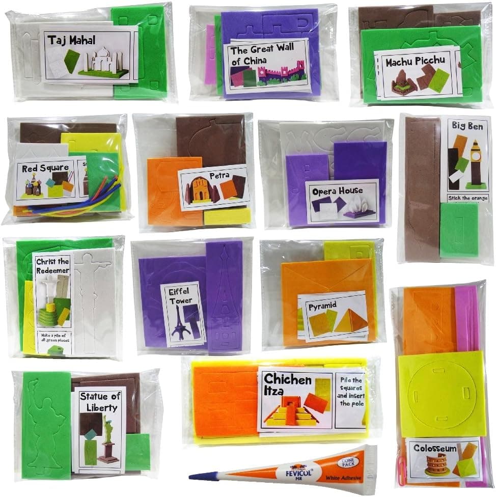 پازل سهبعدی آموزشی کودکان Imagimake Mapology ساخت 13 مدل مینیاتوری از بناهای دیدنی جهان 5 تا 9 سال پازل سهبعدی آموزشی کودکان Imagimake Mapology ساخت 13 مدل مینیاتوری از بناهای دیدنی جهان 5 تا 9 سال