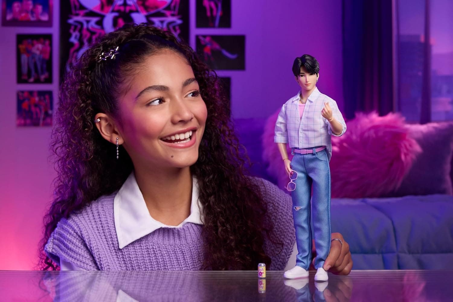 فیگور کاراکتر اصلی Mattel سری K POP Demon Hunters Jinu فیگور کاراکتر اصلی Mattel سری K POP Demon Hunters Jinu