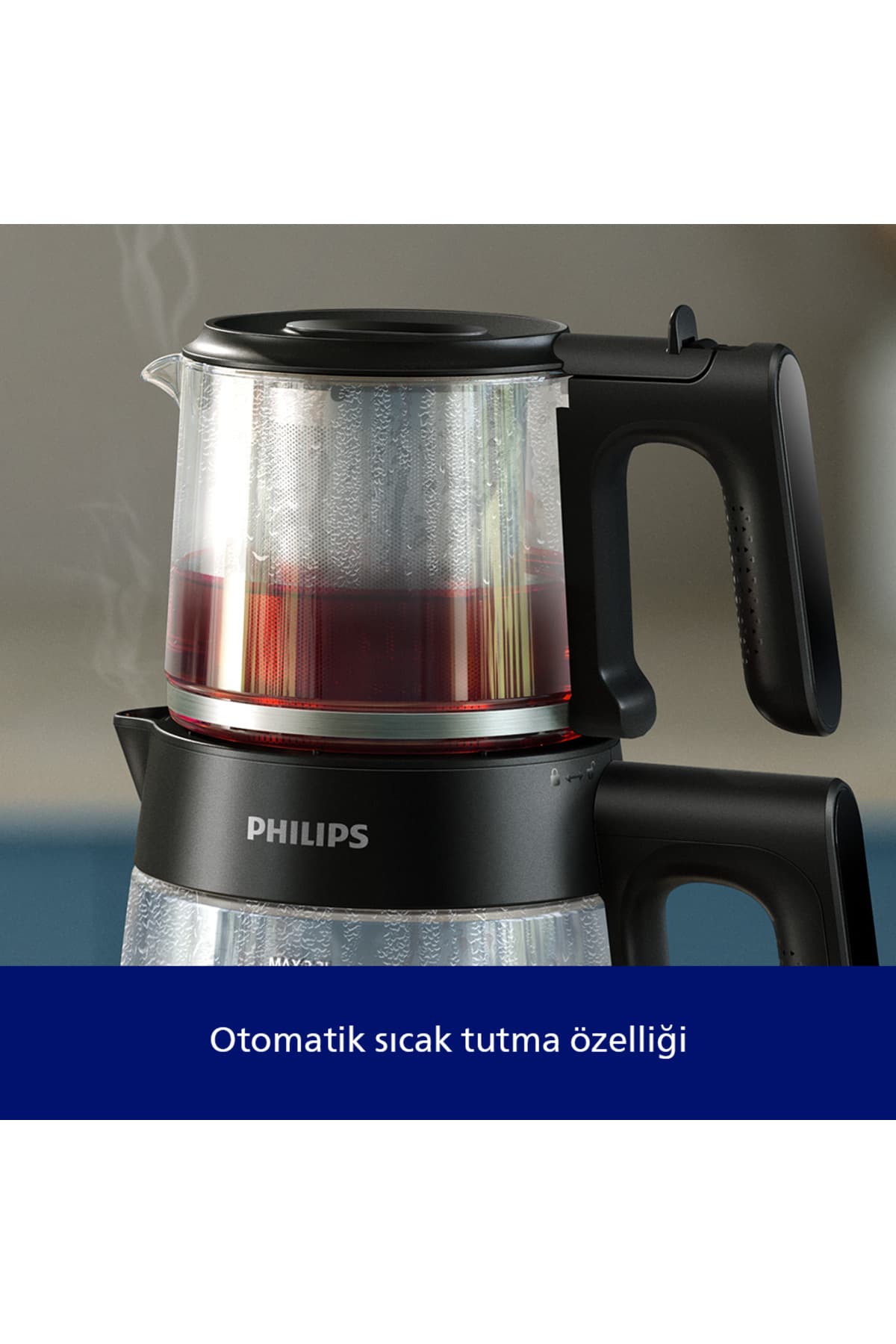 چایساز Philips 5000 Serisi، 2.2 Litre، 1900W، تهیه چای و آب غذای کودک، مدل HD7360/00 چایساز Philips 5000 Serisi، 2.2 Litre، 1900W، تهیه چای و آب غذای کودک، مدل HD7360/00