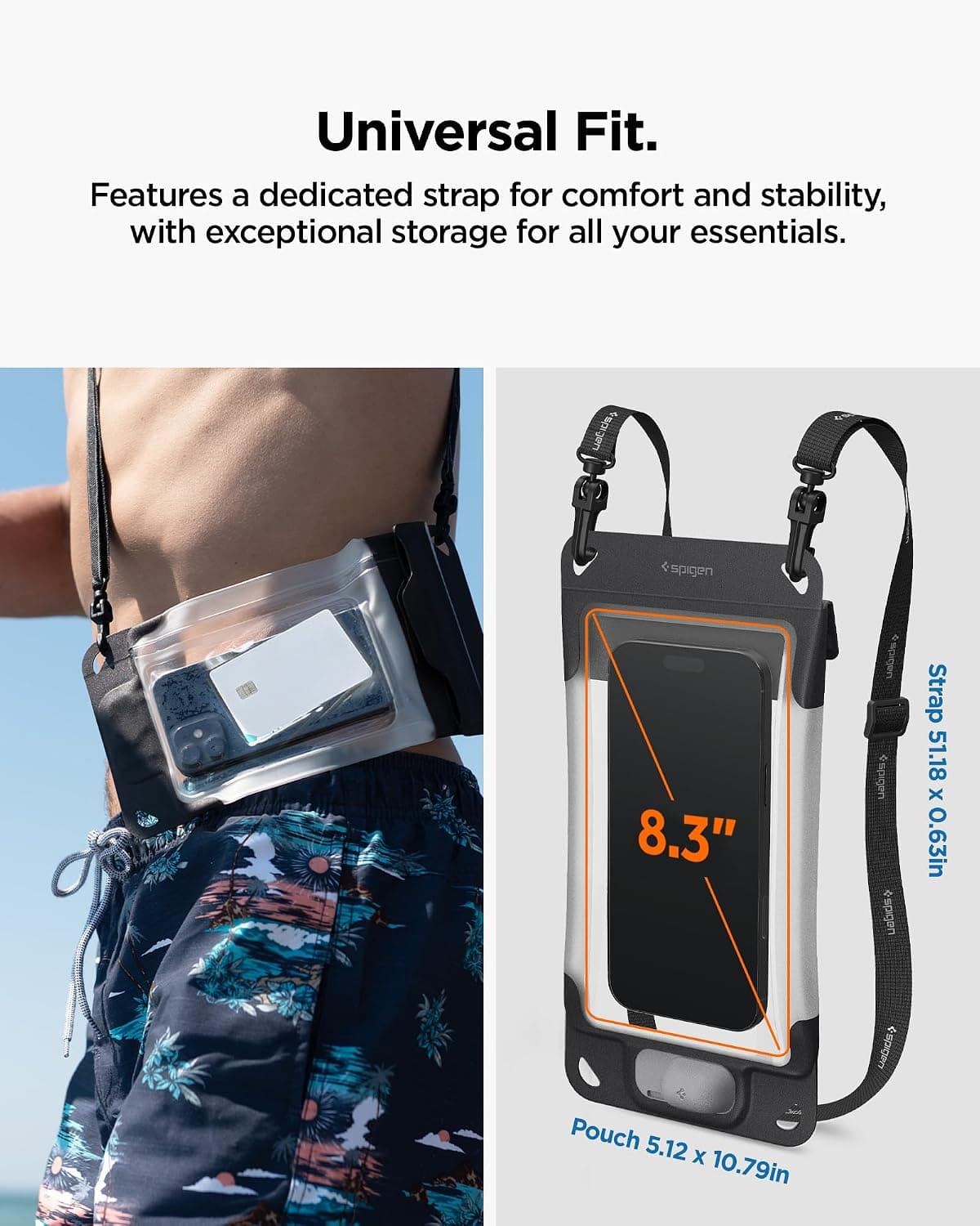 کاور ضدآب Spigen Aqua Shield دارای گواهی iPX8 با پمپ داخلی مدل A602 خاکستری کد ACS09306 کاور ضدآب Spigen Aqua Shield دارای گواهی iPX8 با پمپ داخلی مدل A602 خاکستری کد ACS09306