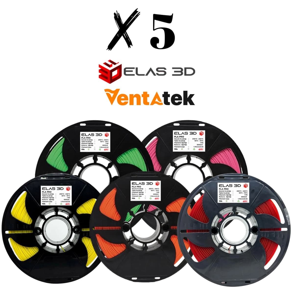 فیلامنت پرینتر سه بعدی ELAS3D PLA Pro قطر 1.75mm 5 Kg فیلامنت پرینتر سه بعدی ELAS3D PLA Pro قطر 1.75mm 5 Kg
