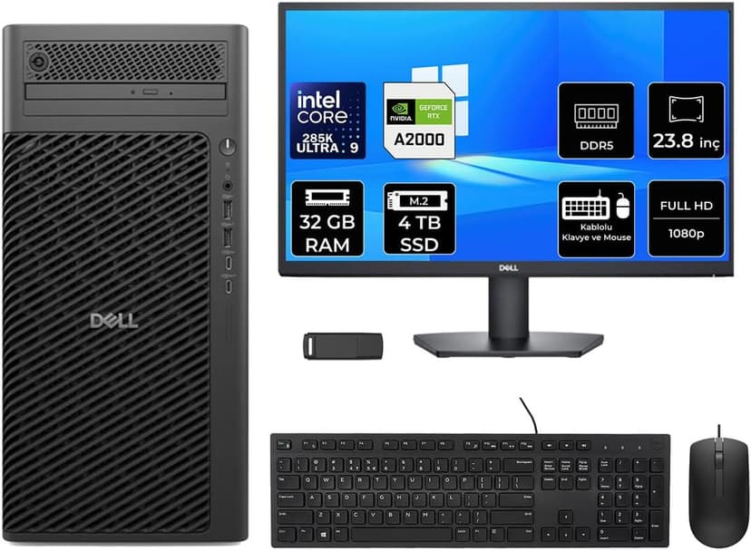 ایستگاه کاری Dell Pro Max T2 با Core Ultra 9 285K و RTX 2000 Ada مدل FCT225011P598 ایستگاه کاری Dell Pro Max T2 با Core Ultra 9 285K و RTX 2000 Ada مدل FCT225011P598