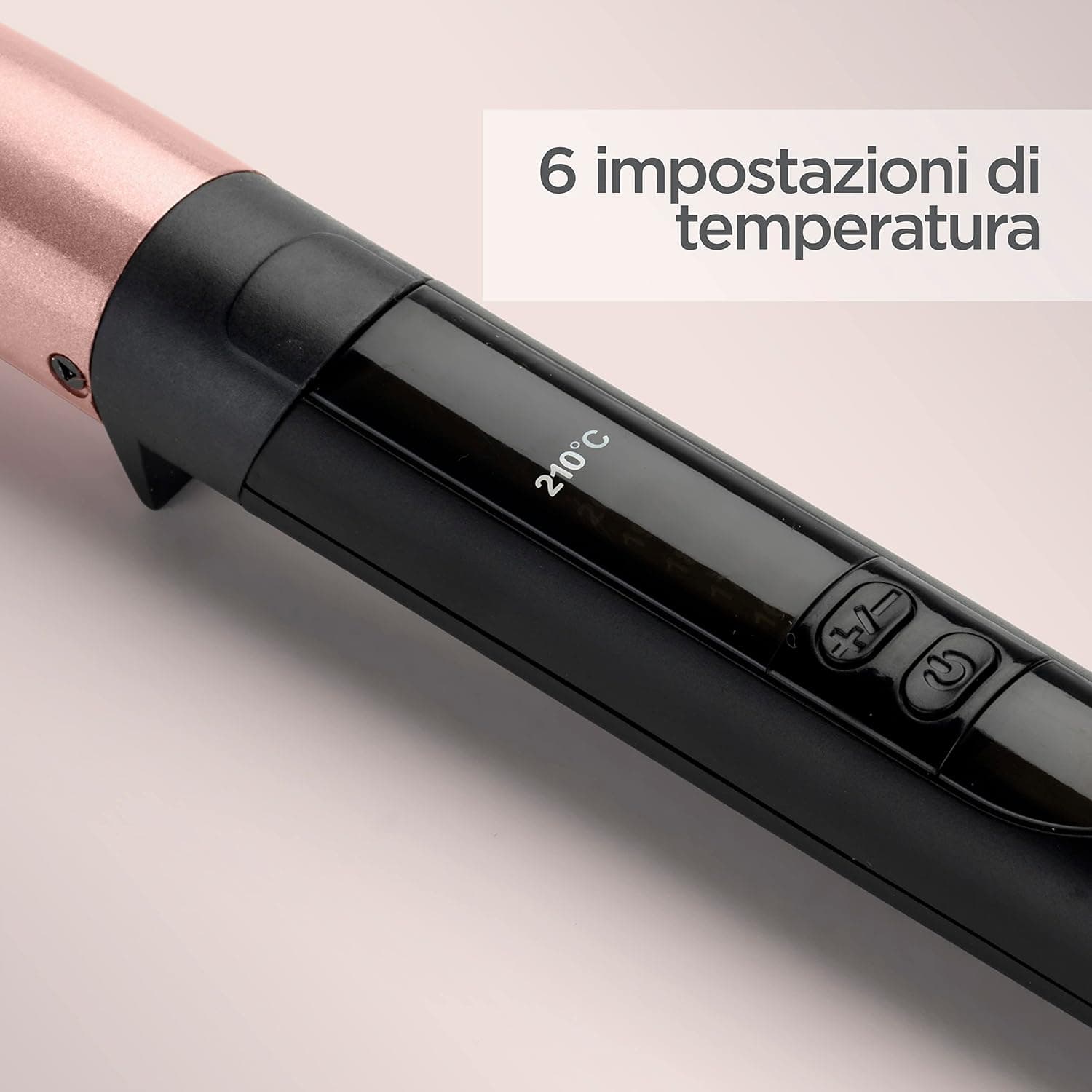فرکننده مو BaByliss رز کوارتز 210 درجه با بدنه 13mm، پوشش کوارتز-سرامیک، 6 تنظیم دمای دیجیتال، مدل C454E فرکننده مو BaByliss رز کوارتز 210 درجه با بدنه 13mm، پوشش کوارتز-سرامیک، 6 تنظیم دمای دیجیتال، مدل C454E