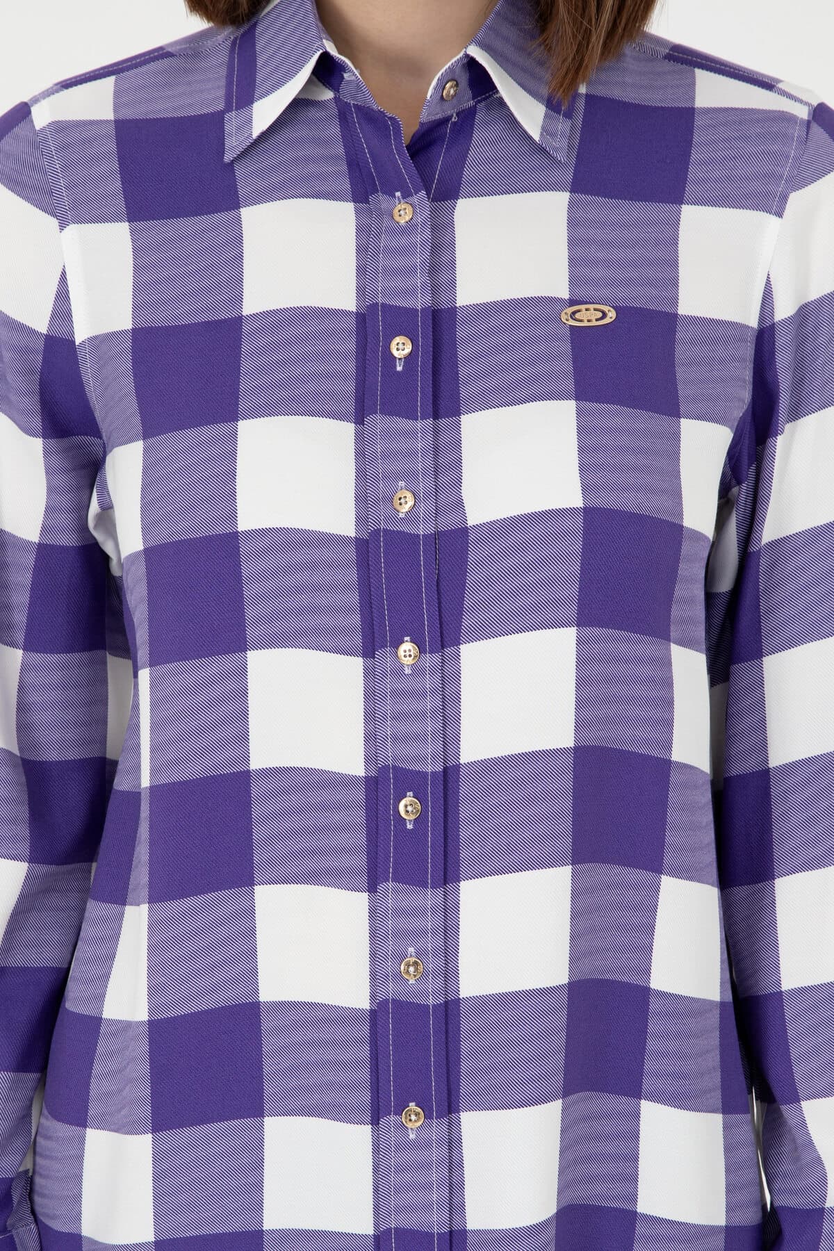 پیراهن زنانه U.S. Polo Assn. بنفش آستین بلند مدل 50291096-VR038 پیراهن زنانه U.S. Polo Assn. بنفش آستین بلند مدل 50291096-VR038