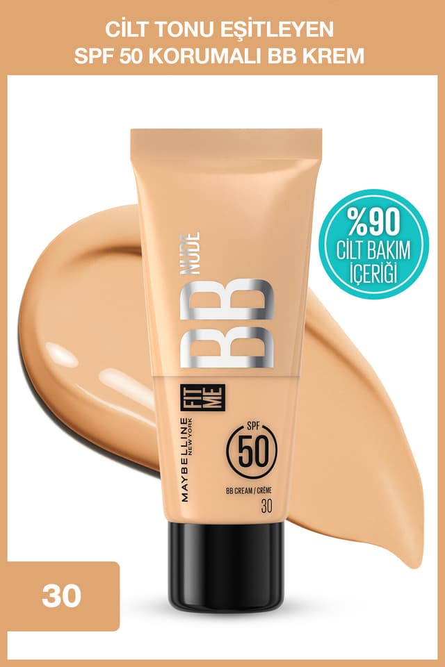 کرم بیبی مرطوبکننده SPF50 Maybelline New York Fit Me Nude با تناژ خنثی روشن کرم بیبی مرطوبکننده SPF50 Maybelline New York Fit Me Nude با تناژ خنثی روشن