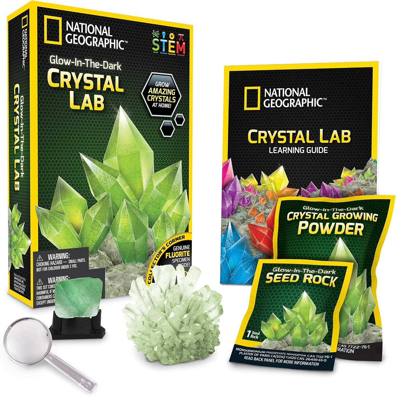 کیت آزمایشگاهی پرورش کریستال شبتاب سبز National Geographic مدل Jm00600 کیت آزمایشگاهی پرورش کریستال شبتاب سبز National Geographic مدل Jm00600